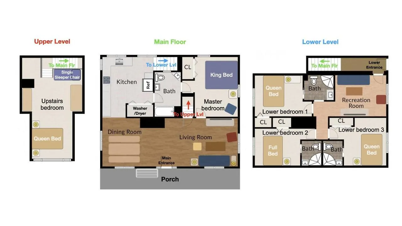 Holiday home Upgraded Home With 5 Bedroom 4 Bath 4 Free Gated Parking Space, Family,Ev,Rv Friendly Seattle